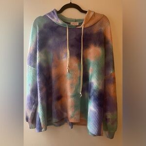 Pink Lily Flowy Tie Dye Sweatshirt